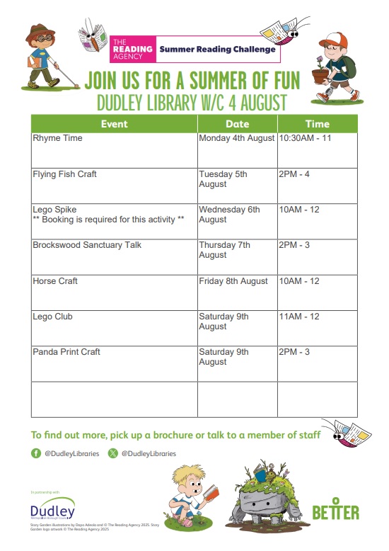 Dudley Library - Summer Reading Challenge Week 3